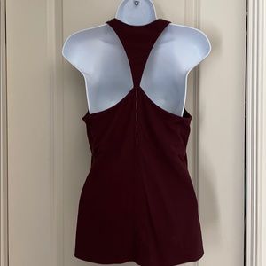 Athleta Maroon Racerback Tank Top S